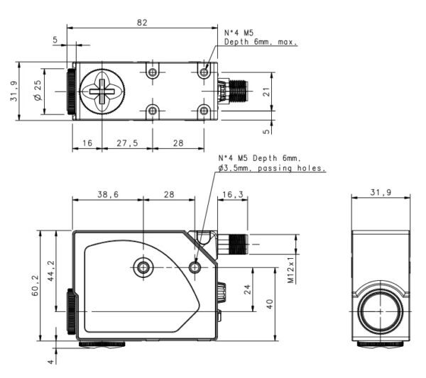 DATALOGIC TL46-W-815 czujnik kontrastu, PNP/NPN, pionowy, RGB LED, zasięg Sn=6-12mm, soczewka 9mm (PMMA) - obrazek 5