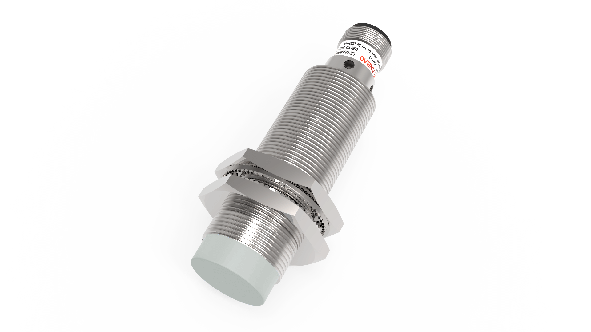 LR18XBN12DPRY-E2, czujnik zbliżeniowy, indukcyjny, zasięg Sn=12mm, PNP, NO+NC, obudowa M18, konektor M12/4pin