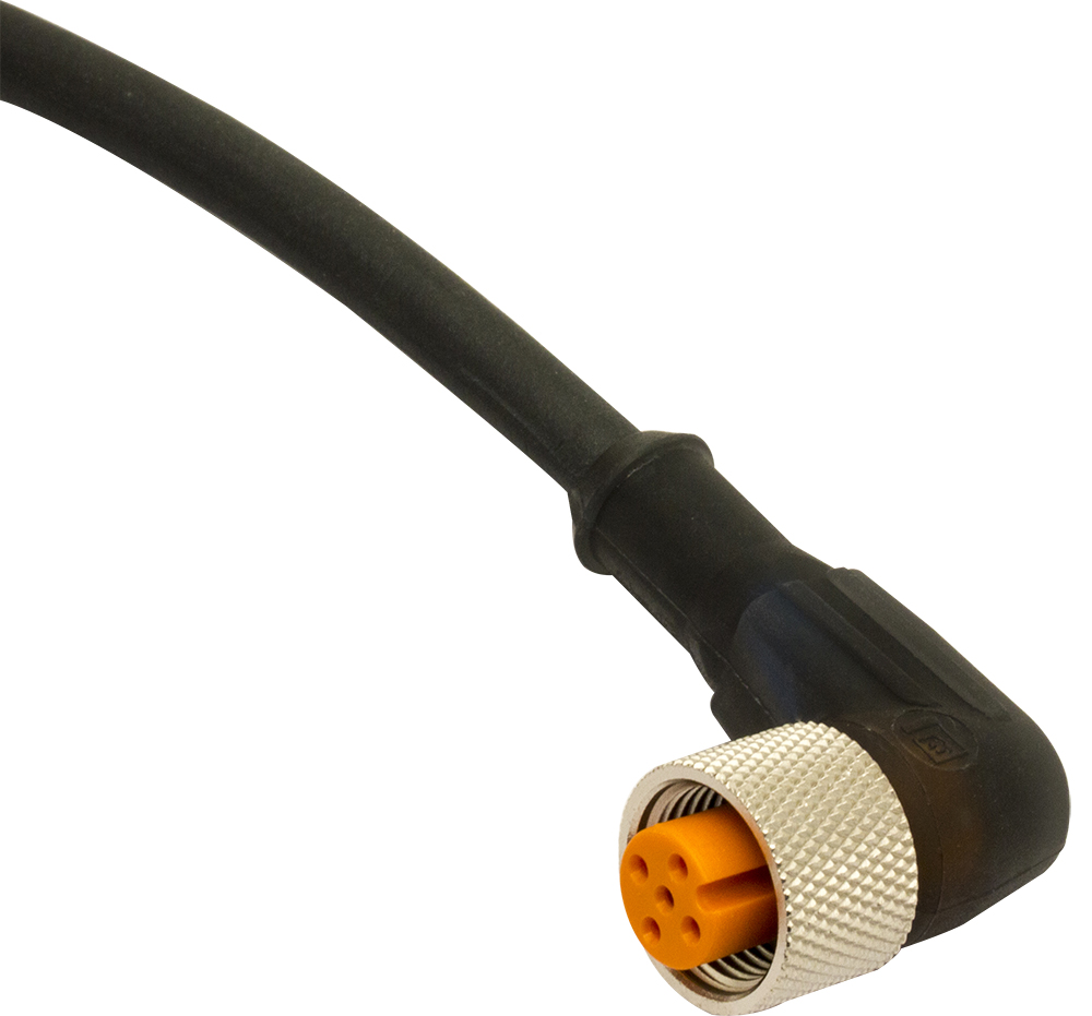 MDE12-N4G5-U, przewód 5m, złącze M12 , kątowe, żeńskie, 4-pin, PUR