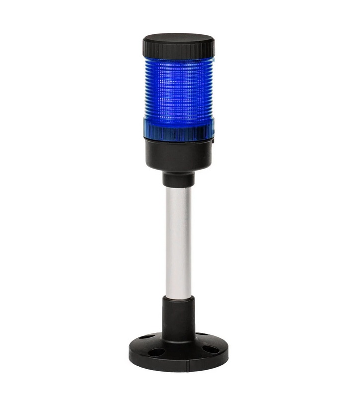 Kolumna sygnalizacyjna, wieża, sygnalizator LED FL50 – kolor niebieski + buzzer, 230V, andon, FL50-B, Indual